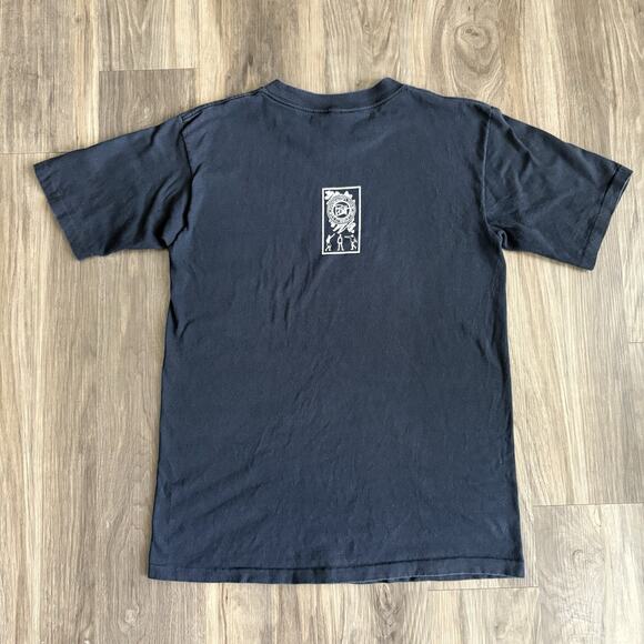 Vintage 1990s Sin T-Shirt Size L Black Faded Art Box Logo RARE M/L - Picture 5 of 6